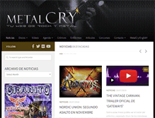Tablet Screenshot of metalcry.com